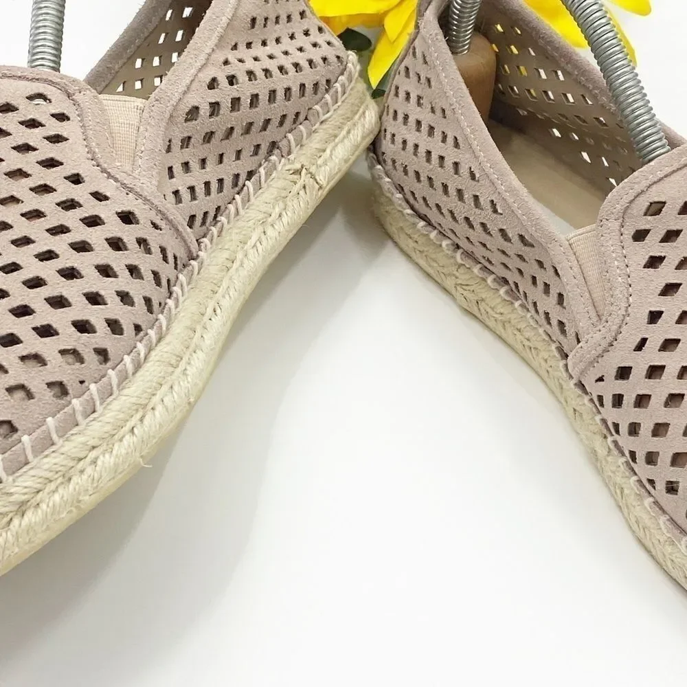 Steve Madden Women's Persy Leather Espadrilles Flats Tan Size 7.5M